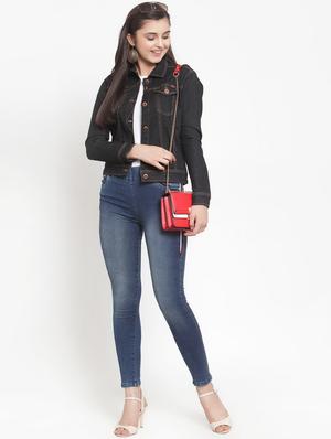 button detail denim jacket - 16797705 - Standard Image - 4