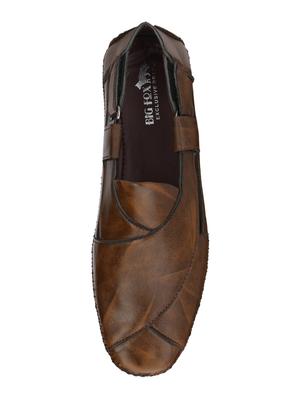 brown leatherette slip on sandals - 16798314 - Standard Image - 4