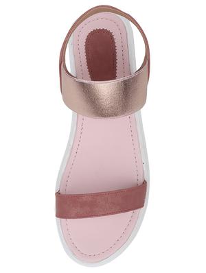 pink flat forms sandals - 16799133 - Standard Image - 4