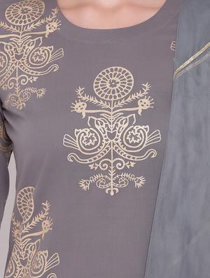 foil print kurta sharara set - 16800460 - Standard Image - 4