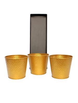 round basket planters with bottom tray ( set of 3 ) - 16804291 - Standard Image - 4