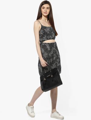 cami neck printed a-line dress - 16804718 - Standard Image - 4