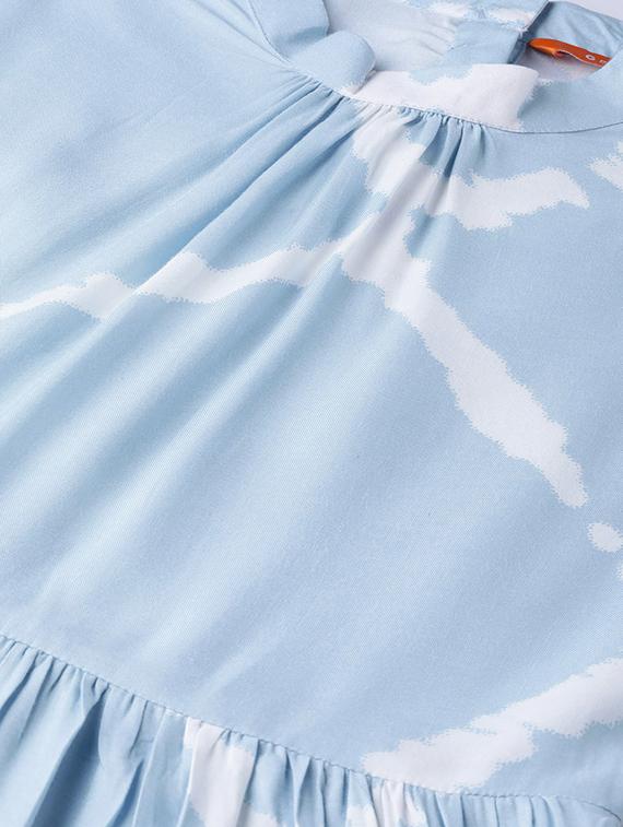 mock neck gathered hem a-line dress - 16806613 - Zoom Image - 4