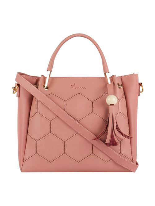 pink leatherette regular handbag - 16809435 - Very Small Image - 1