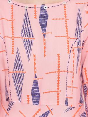 printed flared kurta - 16810426 - Standard Image - 4