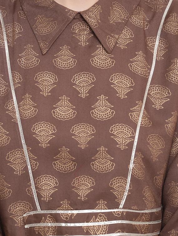 printed kurta palazzo set - 16810433 - Zoom Image - 4