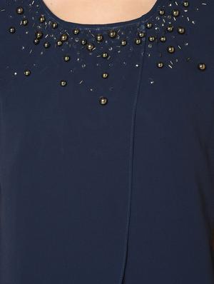 pearl embellished a-line dress - 16810970 - Standard Image - 7