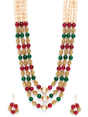 gold metal bridal necklace - 16811718 - Standard Image - 4