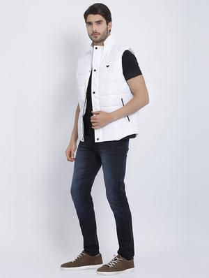 white solid quilted jacket - 16812621 - Standard Image - 4