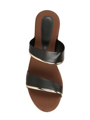 black slip on sandals - 16812822 - Standard Image - 4