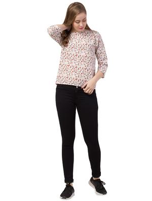 boat neck ditsy floral top - 16813765 - Standard Image - 4