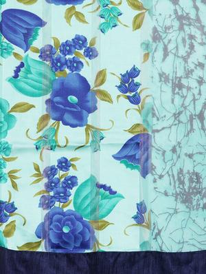 abstract printed saree with blouse - 16814979 - Standard Image - 4
