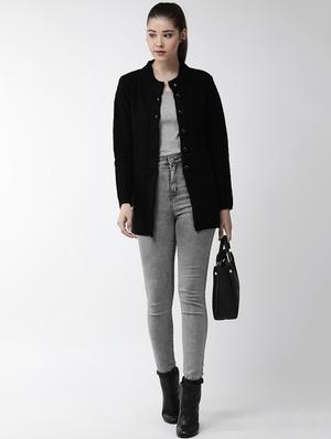 round neck wool cardigan - 16816069 - Standard Image - 4