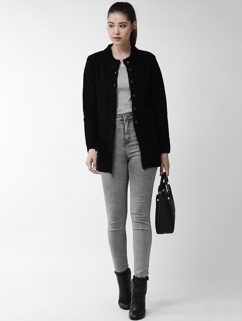round neck wool cardigan - 16816069 - Zoom Image - 4