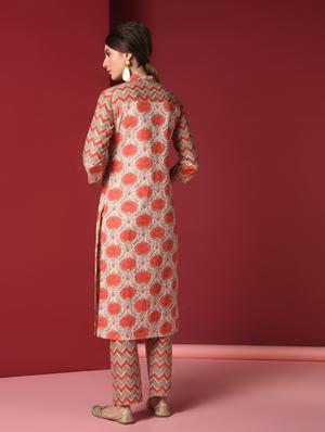 printed kurta pant set - 16816492 - Standard Image - 4