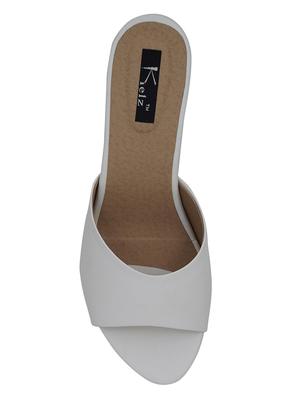 white slip on sandals - 16816996 - Standard Image - 4