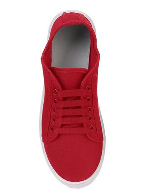 red lace-up sneakers - 16817254 - Standard Image - 4