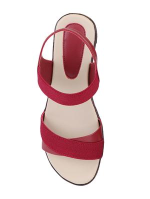 maroon back strap wedges - 16818238 - Standard Image - 4