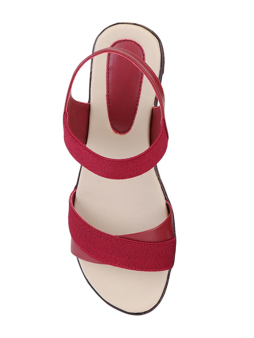 maroon back strap wedges - 16818238 - Zoom Image - 4