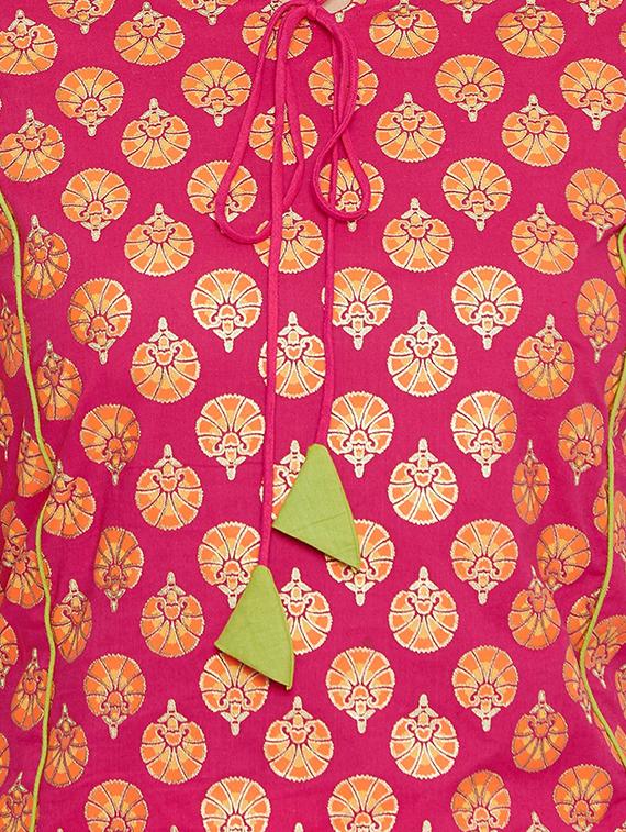 printed straight kurta - 16821487 - Zoom Image - 4