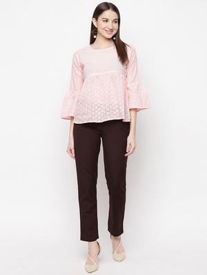 high rise flat front trouser - 16822214 - Standard Image - 4