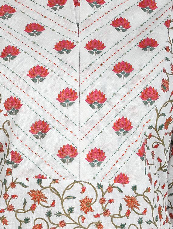 floral straight kurta - 16822746 - Zoom Image - 4