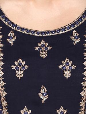 embroidered kurta palazzo set - 16824455 - Standard Image - 4