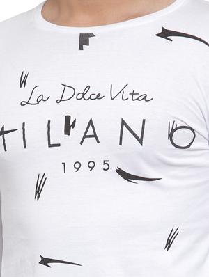 white typographic print t-shirt - 16824911 - Standard Image - 4