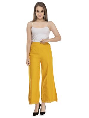 lace hem solid palazzo - 16825500 - Standard Image - 4
