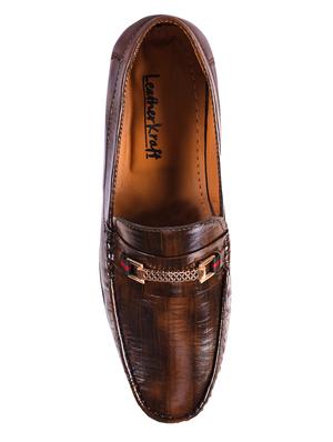 brown leatherette slip on loafers - 16826354 - Standard Image - 4