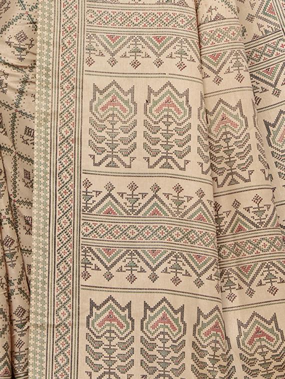 check printed saree with blouse - 16826462 - Zoom Image - 4