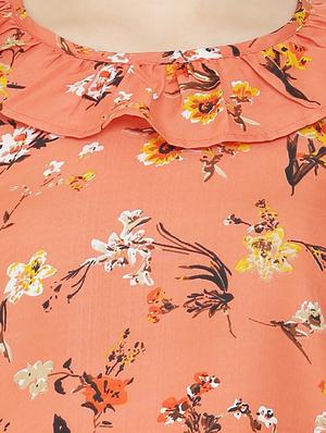 frill detail floral top - 16827496 - Standard Image - 4