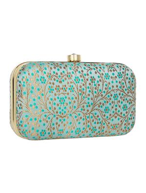 green silk box clutch - 16828264 - Standard Image - 4