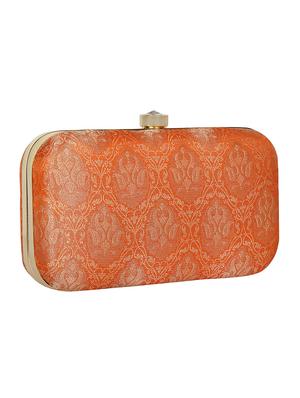orange silk box clutch - 16828269 - Standard Image - 4