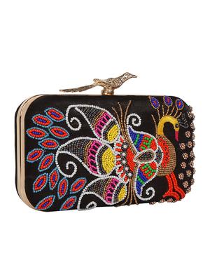 black silk box clutch - 16828274 - Standard Image - 4