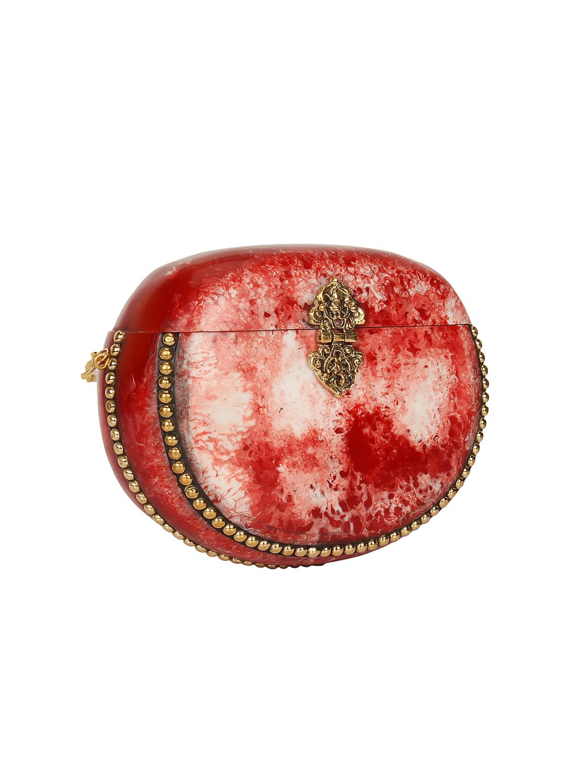 red metal box clutch - 16828284 - Zoom Image - 4
