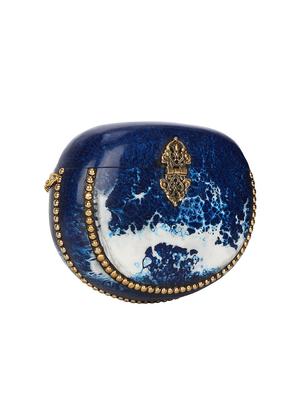blue metal box clutch - 16828285 - Standard Image - 4