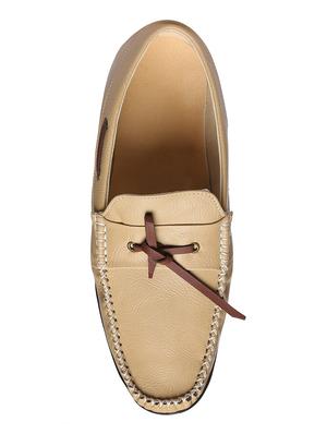 beige leatherette slip on loafers - 16829501 - Standard Image - 4