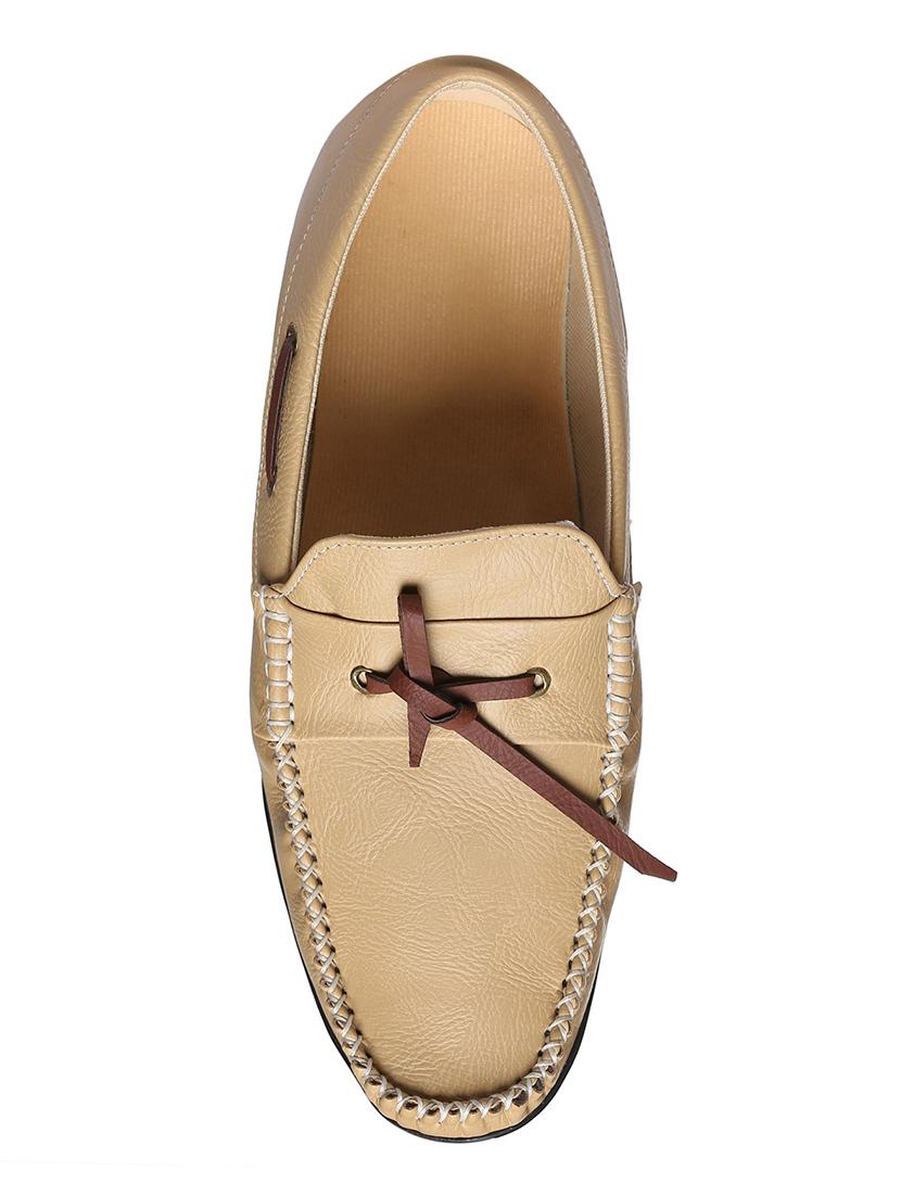 beige leatherette slip on loafers - 16829501 - Zoom Image - 4