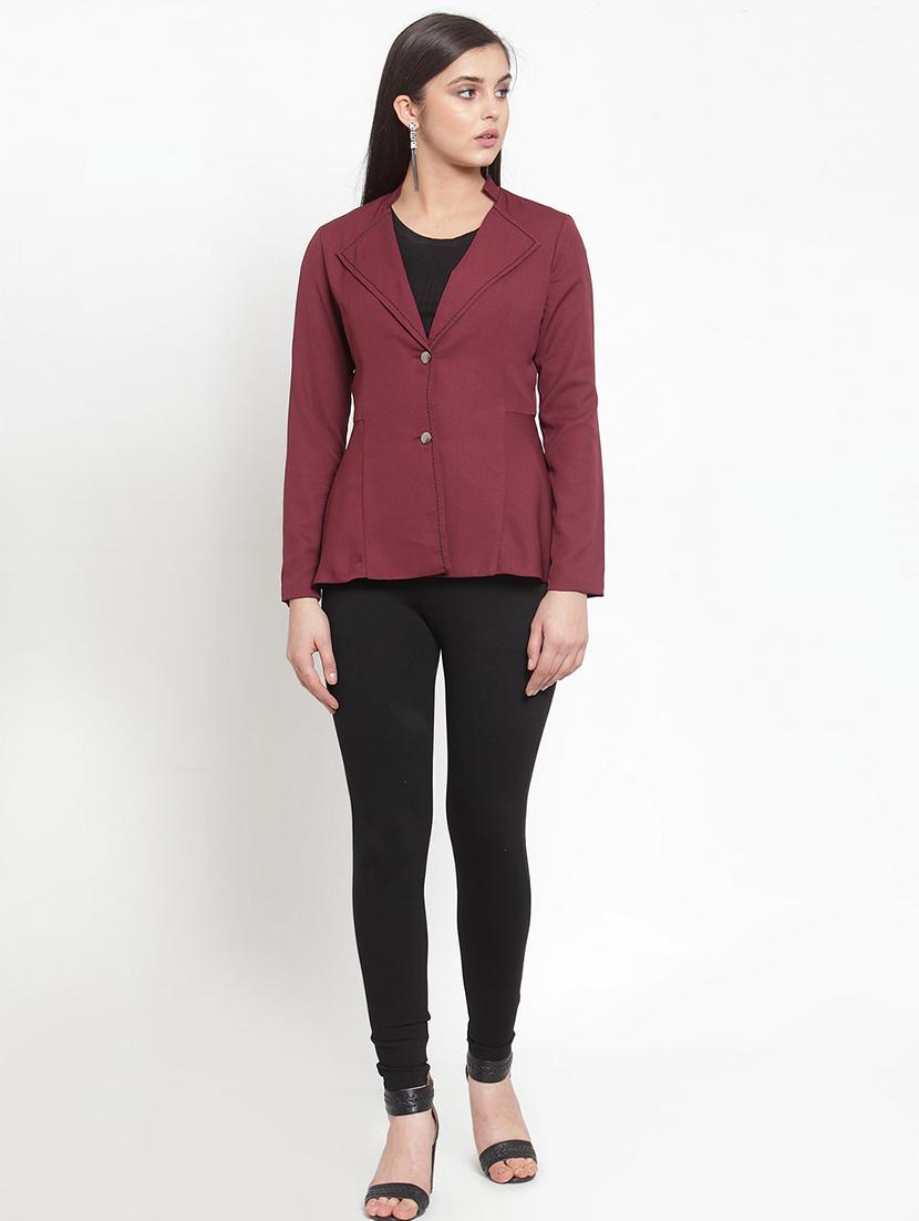 lapel neck a-line blazer - 16830229 - Zoom Image - 4
