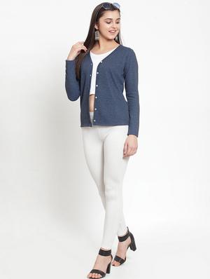 v-neck slate grey cardigan - 16830249 - Standard Image - 4