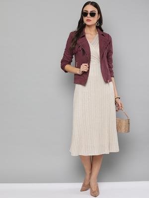 lapel neck fringe detail jacket - 16830626 - Standard Image - 4