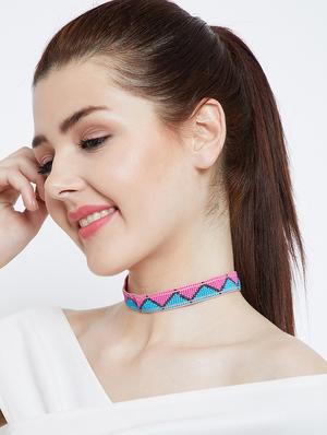multi colored metal choker necklace - 16831979 - Standard Image - 4