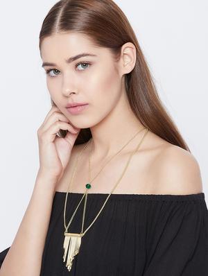 gold metal choker necklace - 16831987 - Standard Image - 4