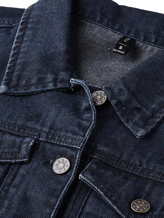 puff sleeved denim jacket - 16832301 - Zoom Image - 4