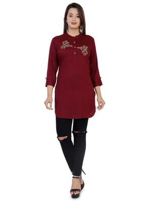 embellished straight kurti - 16832844 - Standard Image - 4
