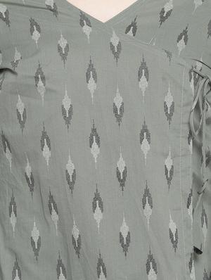 ikat print angrakha kurta - 16832972 - Standard Image - 4
