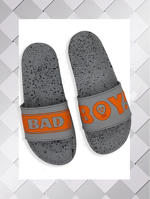 grey rubber slip on flip flops - 16833085 - Standard Image - 1