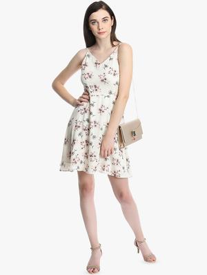 cami neck floral a-line dress - 16833130 - Standard Image - 4
