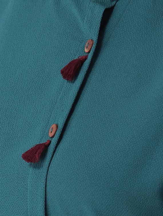 tassel button-up sheath dress - 16833134 - Zoom Image - 4